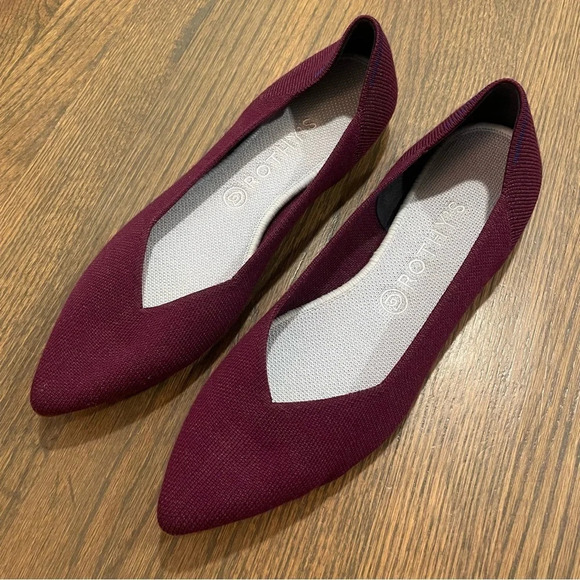 Rothy’s Merino Point Aubergine Retired size 11 - Picture 2 of 14